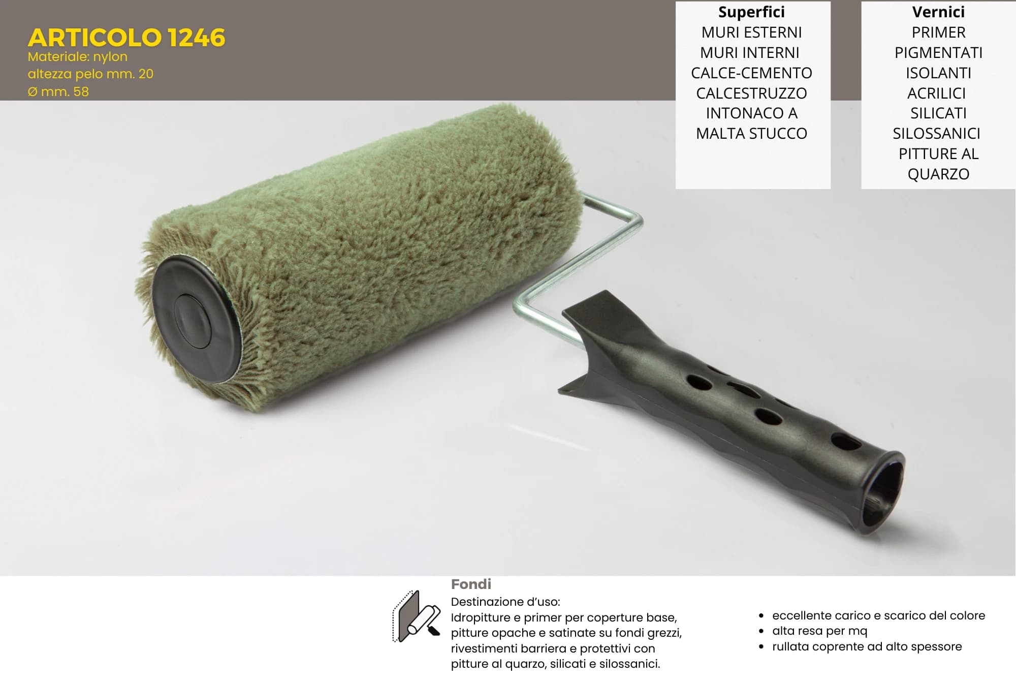 Art. 1246 Rullo Nylon Verde