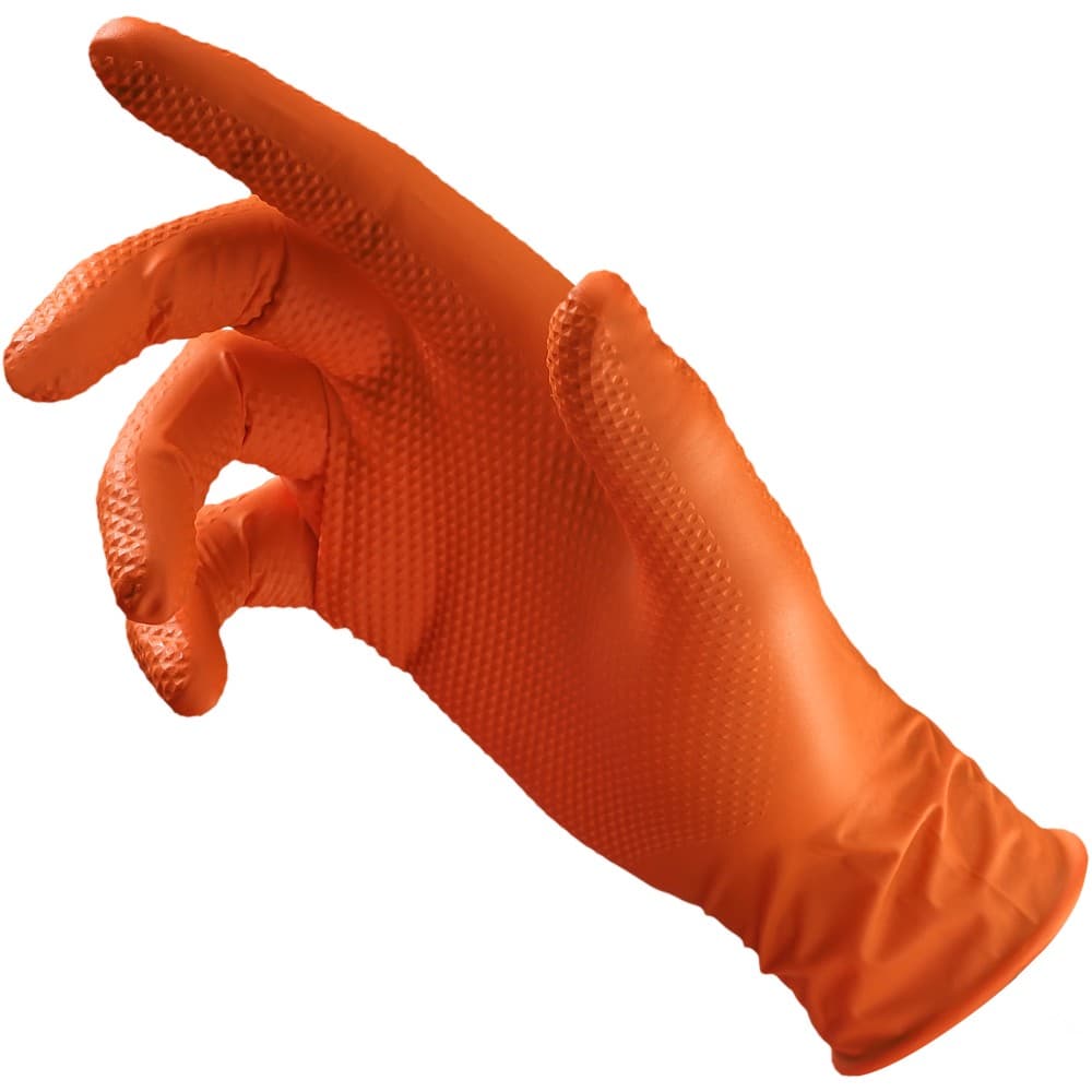 Guanto Monouso Nitrile Arancio GARAGE MONKEY | Art. 393052