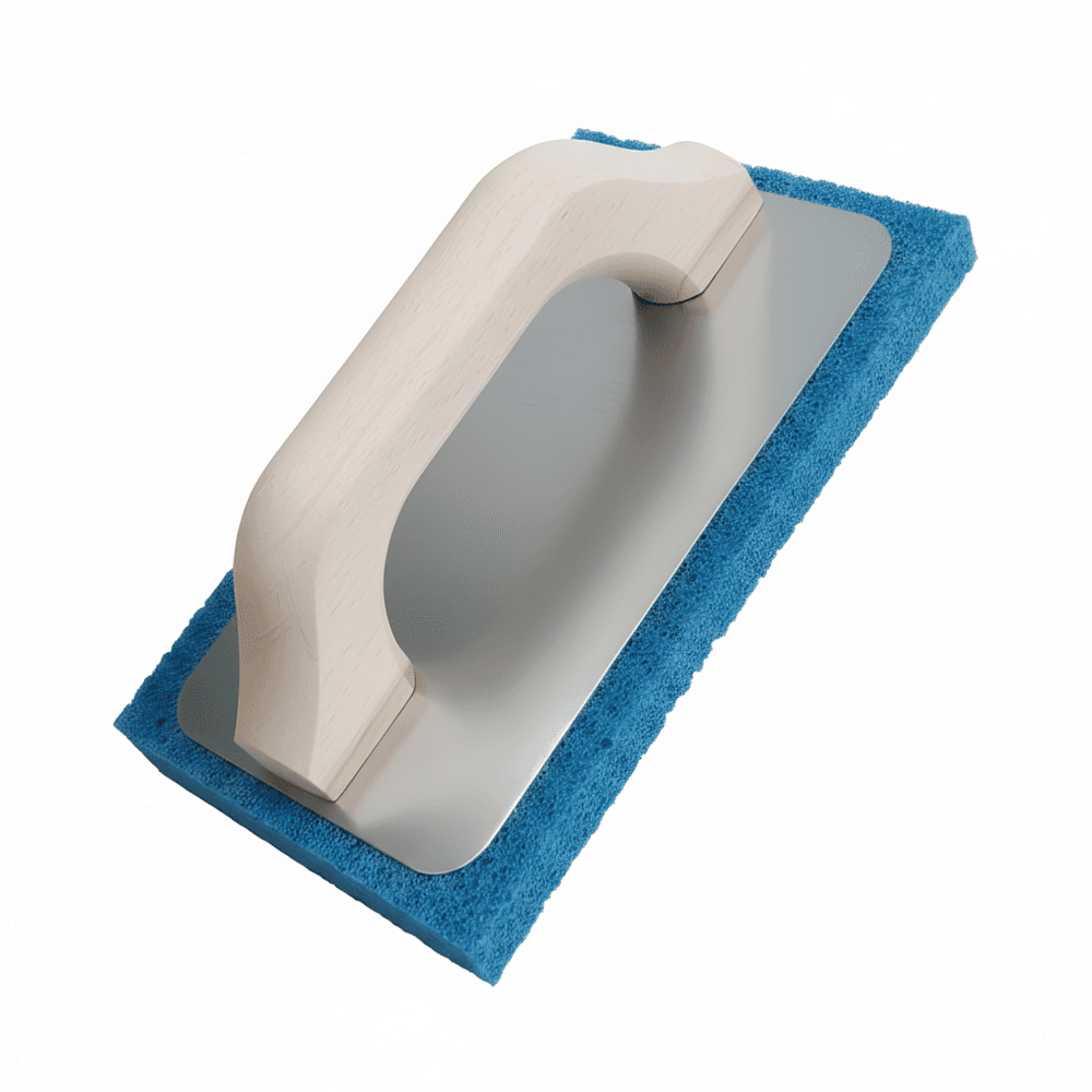 Art. 1380A Frattazzo Spugna Blu 21×14 – Base Alluminio e Manico Legno