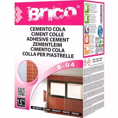 B-04/05 Brico Colla per piastrelle bianca e grigia