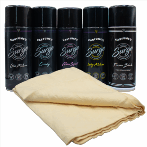 1 panno auto Enna +  1 profumatore spray per auto