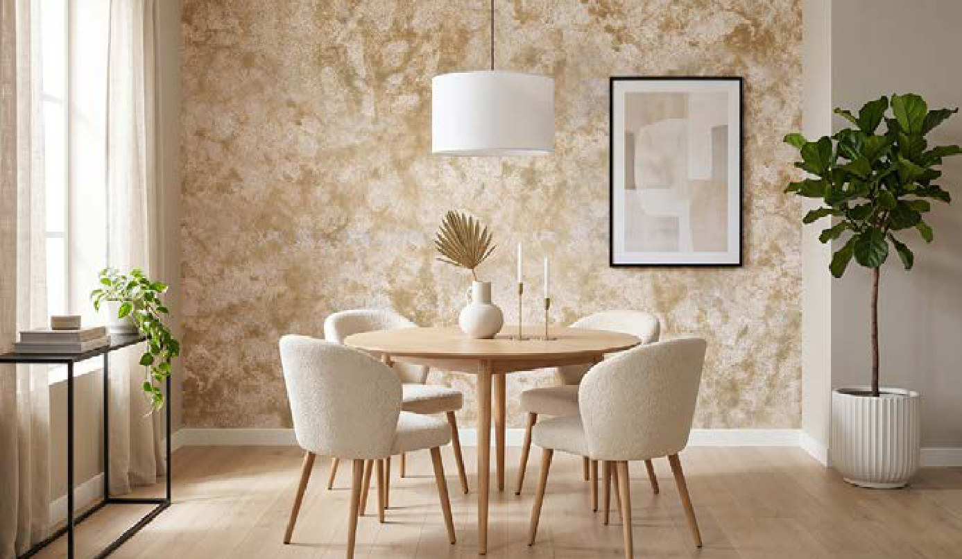 Effetto decorativo ottenuto con Art. 4050 Tampone in vera Spugna di Mare