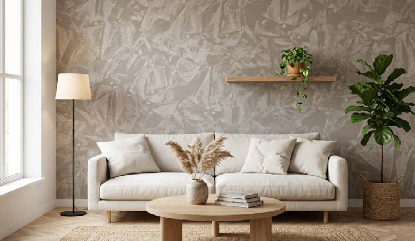 Effetto decorativo ottenuto con Art. 4500 Tampone in Vera Pelle Tondo Ø 5 cm