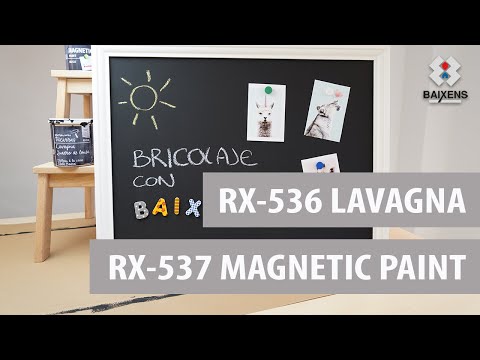 Spazi creativi con pittura effetto lavagna RX-536 e pittura magnetica RX-537
